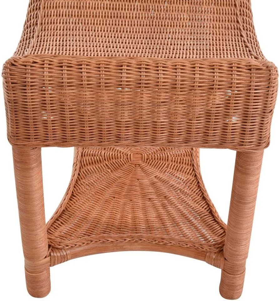 Krines Home Rattan Hocker Terracotta Geschwungen - Bild 5