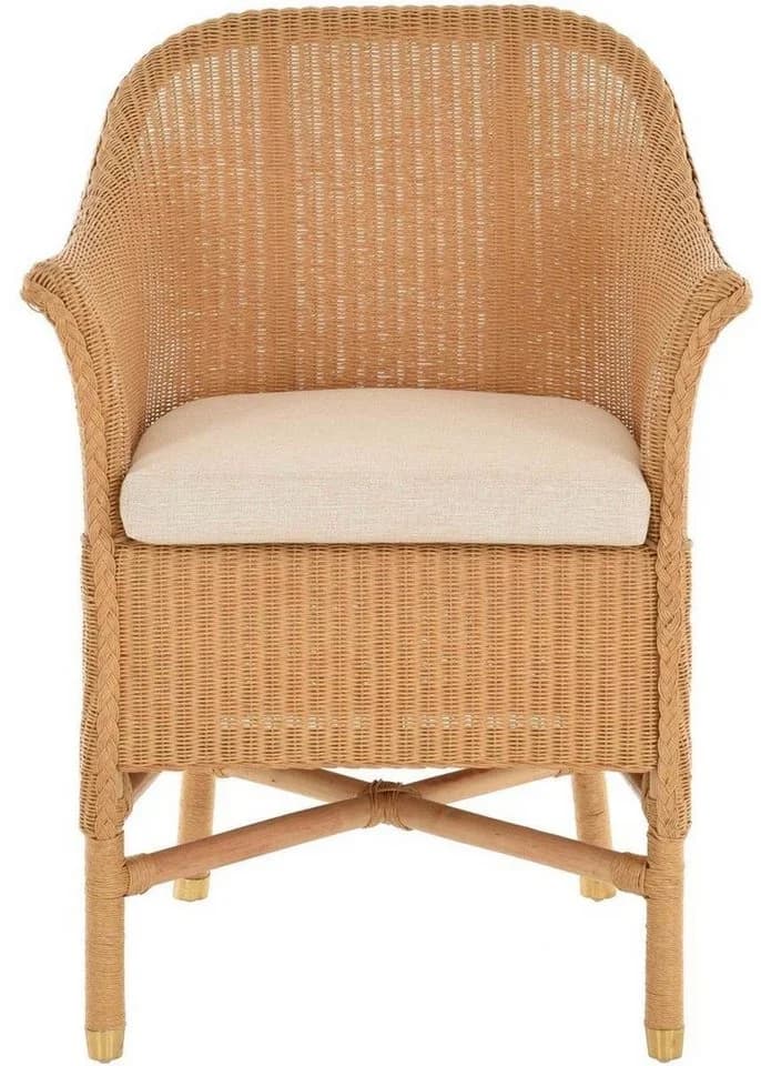 Krines Home Esszimmersessel Loom-Sessel Braun mit Polster