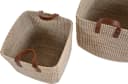 Krines Home Aufbewahrungskorb Set/2 Handgearbeitete Seegras Dekokörbe zur Aufbewahrung Flechtkorb Bild 3