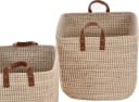 Krines Home Aufbewahrungskorb Set/2 Handgearbeitete Seegras Dekokörbe zur Aufbewahrung Flechtkorb Bild 4
