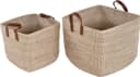 Krines Home Aufbewahrungskorb Set/2 Handgearbeitete Seegras Dekokörbe zur Aufbewahrung Flechtkorb Bild 5