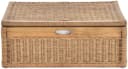 Krines Home Aufbewahrungskorb Unterbett Rattan Hellbraun mit Deckel Bild 1