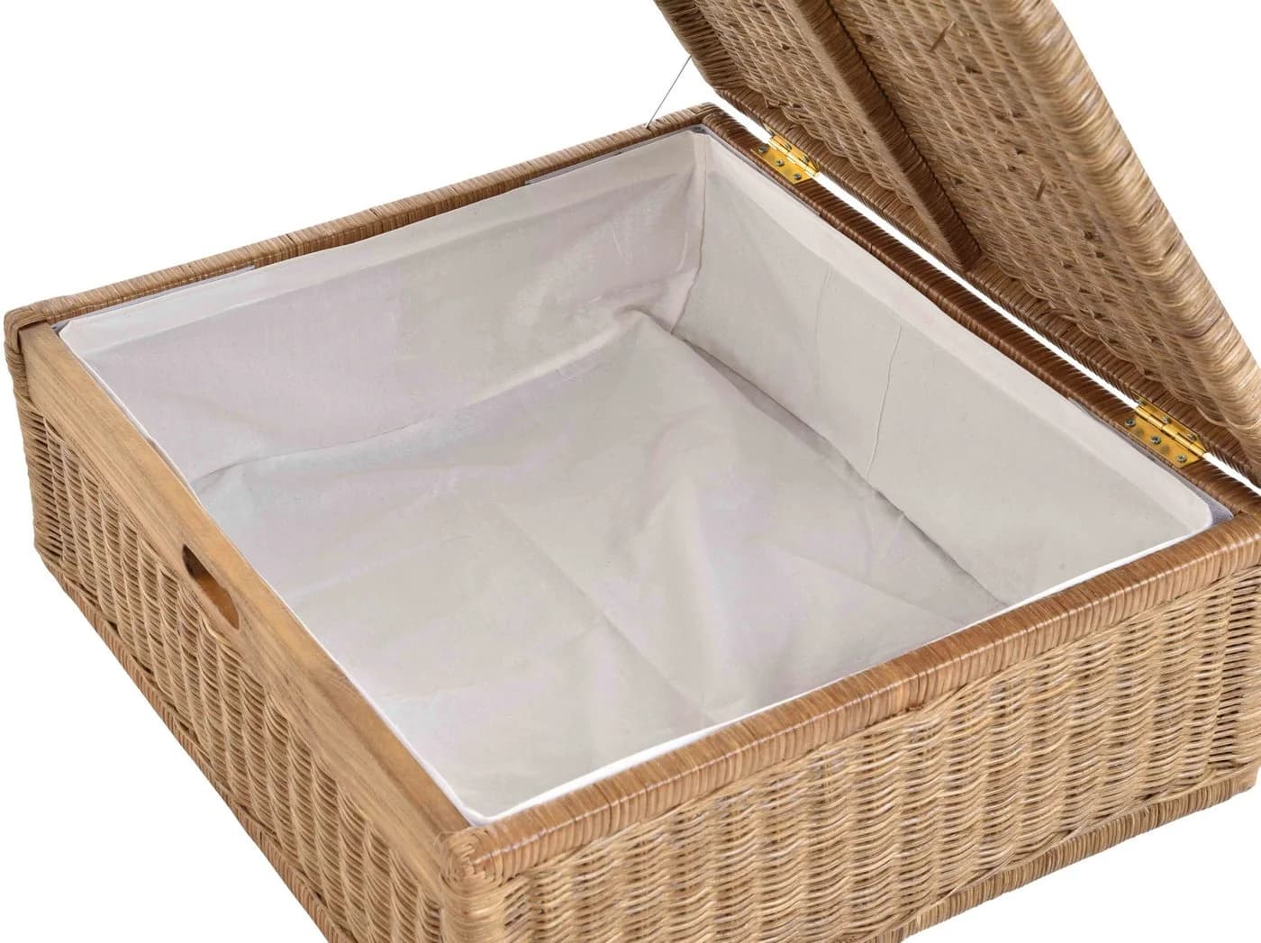 Krines Home Aufbewahrungskorb Unterbett Rattan Hellbraun mit Deckel - Bild 4