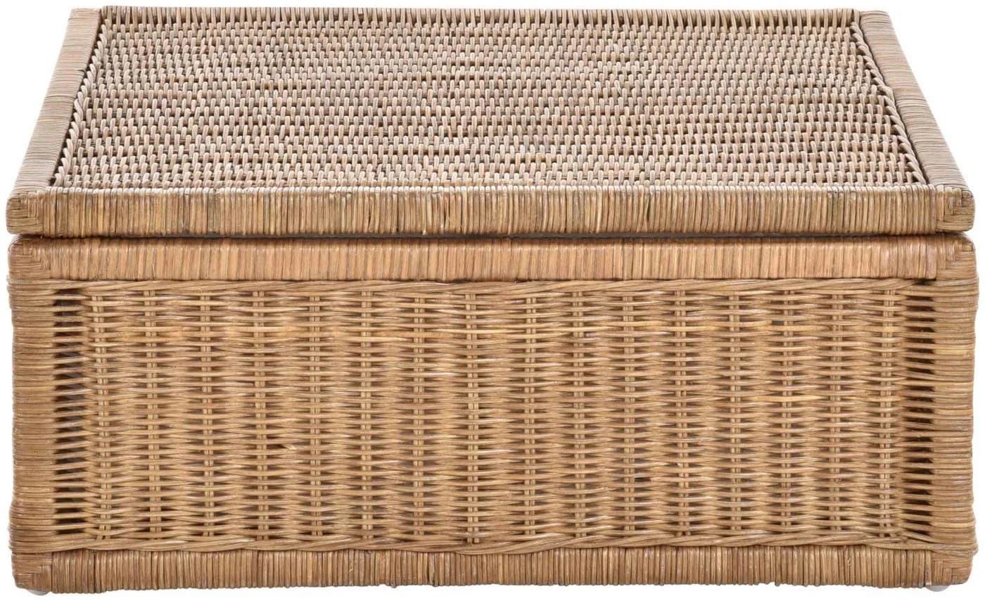 Krines Home Aufbewahrungskorb Unterbett Rattan Hellbraun mit Deckel - Bild 5