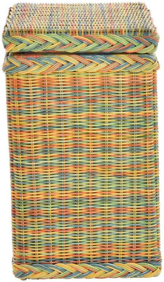 Krines Home Wäschekorb Rattan Bunt mit Deckel & Inlett - Bild 5