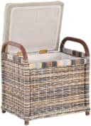 Krines Home Sitzbank Rattan mit Stauraum und gepolstertem Deckel Bild 1