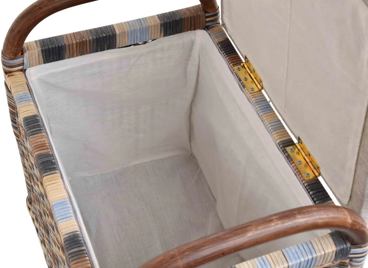 Krines Home Sitzbank Rattan mit Stauraum und gepolstertem Deckel - Bild 3