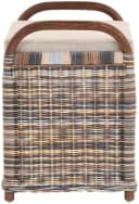Krines Home Sitzbank Rattan mit Stauraum und gepolstertem Deckel Bild 5