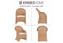 Krines Home Esszimmersessel Rattan mit Armlehne & Polster Beige Bild 3