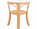 Krines Home Beistelltisch Rattan Glasplatte Ø 56 cm Bild 3