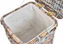 Krines Home Allzweckkorb Korbtruhe mit Deckel, Natur Rattan, Quadratisch Bild 1
