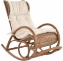 Krines Home Schaukelstuhl Luxor Natur Rattan Schaukelsessel Bild 2