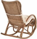 Krines Home Schaukelstuhl Luxor Natur Rattan Schaukelsessel Bild 3