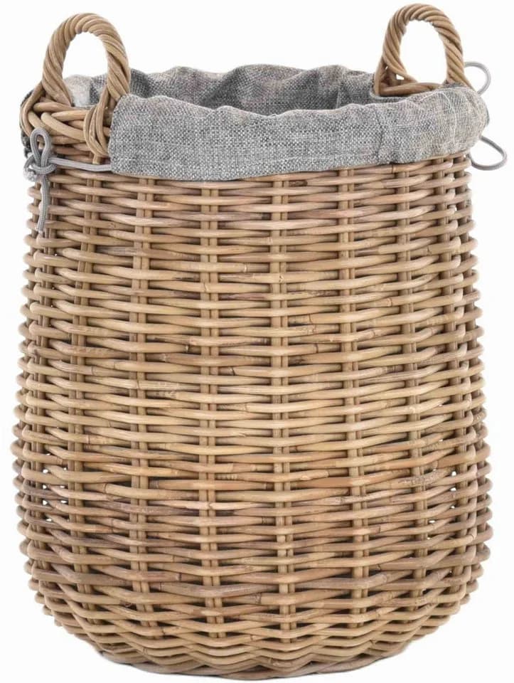 Krines Home Wäschekorb Rattan Rund mit Griffen - Bild 2