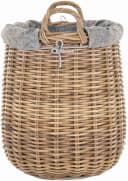 Krines Home Wäschekorb Rattan Rund mit Griffen Bild 3