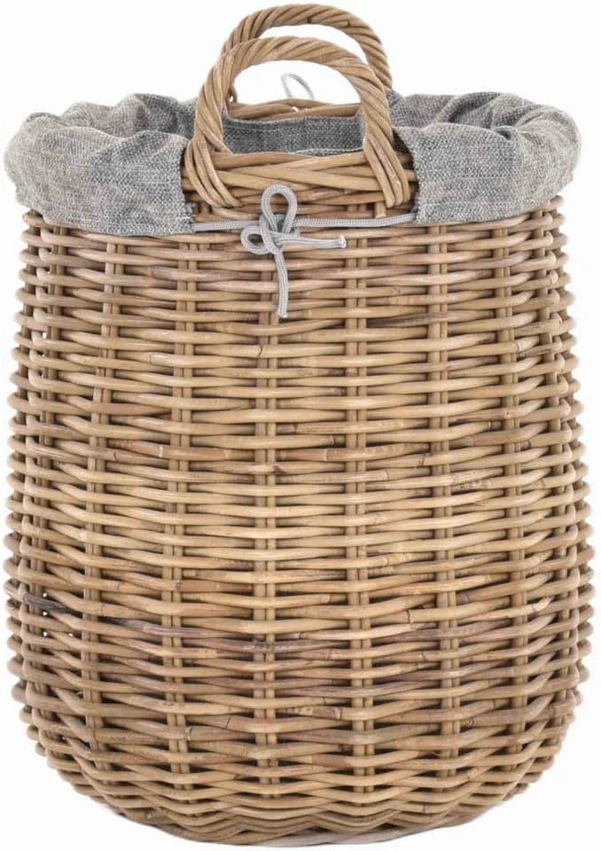 Krines Home Wäschekorb Rattan Rund mit Griffen - Bild 3
