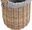 Krines Home Wäschekorb Rattan Rund mit Griffen Bild 5