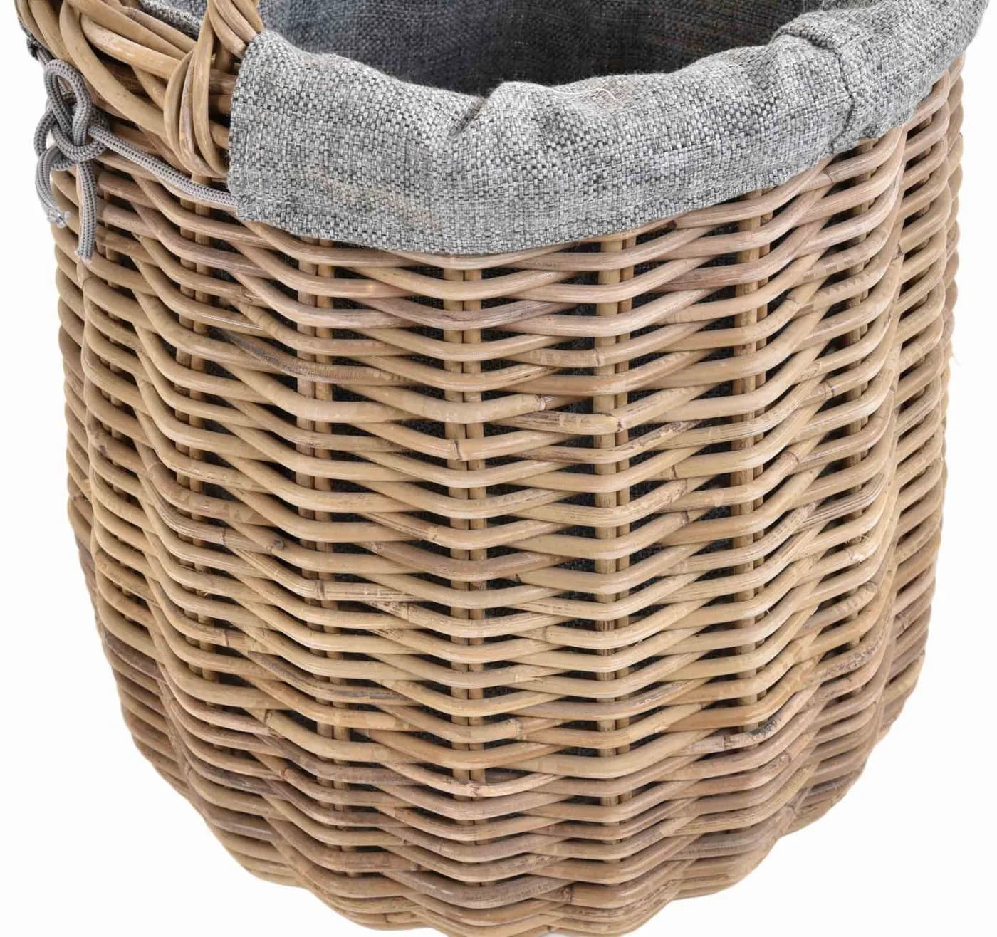 Krines Home Wäschekorb Rattan Rund mit Griffen - Bild 5