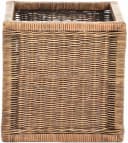Krines Home Regalkorb Set 2 St. Braun Rattan Holzrahmen Bild 5