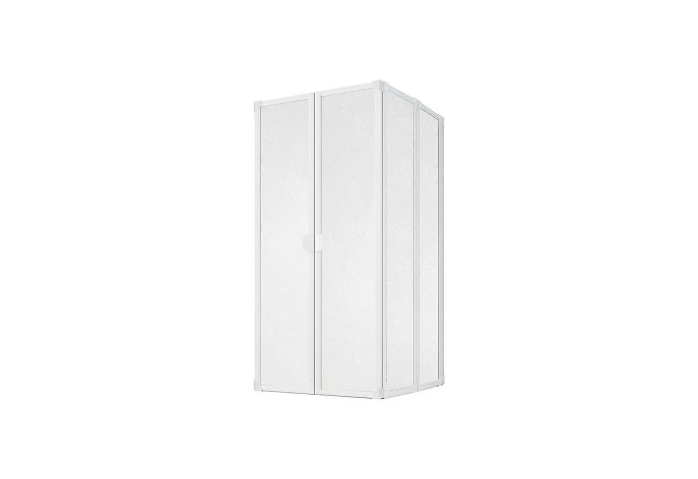Schulte Badewannenfaltwand Komfort 6-tlg. Weiß Transparent Tropfen Dekor U-Form - Bild 4