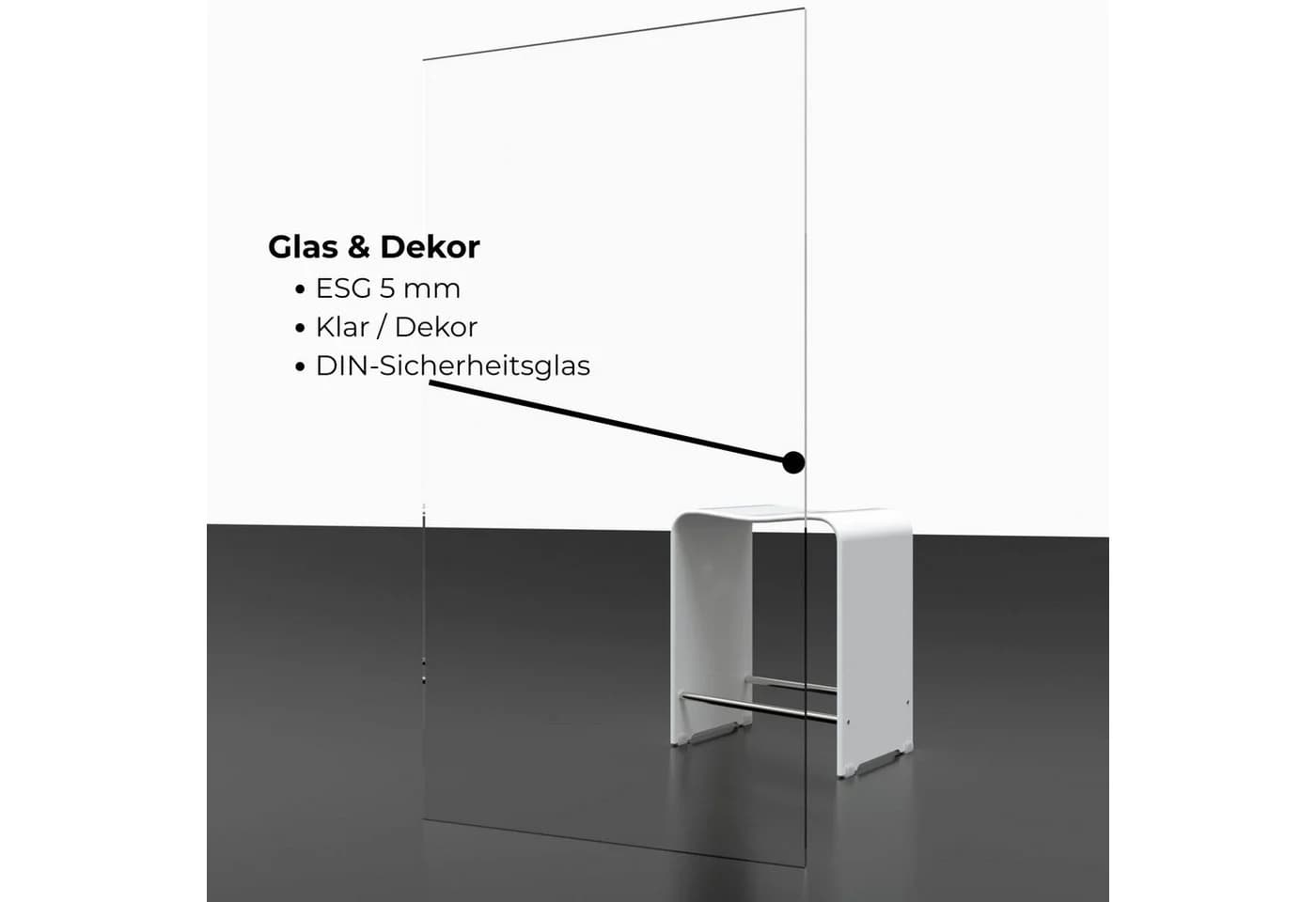 Schulte Eckdusche Alexa Style 2.0 Schwarz ESG-Sicherheitsglas Pendeltür - Bild 3
