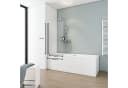 Schulte Badewannenfaltwand Duschwand für Badewanne, Dekor Atelier 1, Glas, 1-tlg, 70x130 cm, pendelbar, 5 mm Sicherheitsglas Bild 1