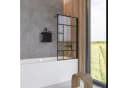 Schulte Badewannenfaltwand Duschwand für Badewanne, Dekor Atelier 1, Glas, 1-tlg, 70x130 cm, pendelbar, 5 mm Sicherheitsglas Bild 2