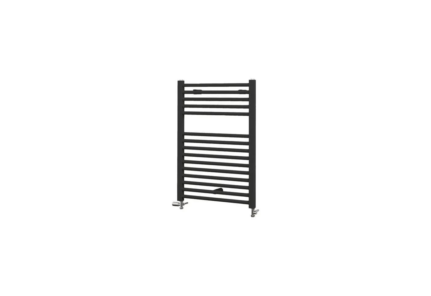 Schulte Badheizkörper Turbo Design-Heizkörper 70x50 cm Anschluss unten Schwarz 312 Watt Handtuchwärmer