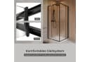 Schulte Eckdusche Sunny Mattschwarz Schwenk-Schiebetür Bild 4