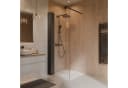 Schulte Walk-in-Duschwand Toura mattschwarz mit integriertem Duschregal Bild 2
