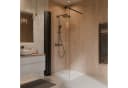 Schulte Walk-in-Duschwand Toura mattschwarz mit integriertem Duschregal Bild 5