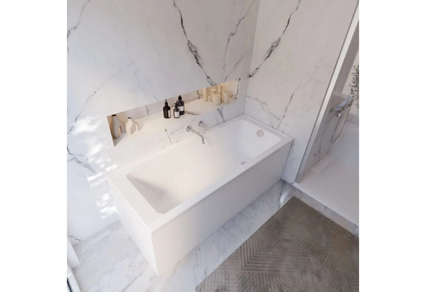 Schulte Badewanne Como Körperform Sanitäracryl Weiß - Bild 3