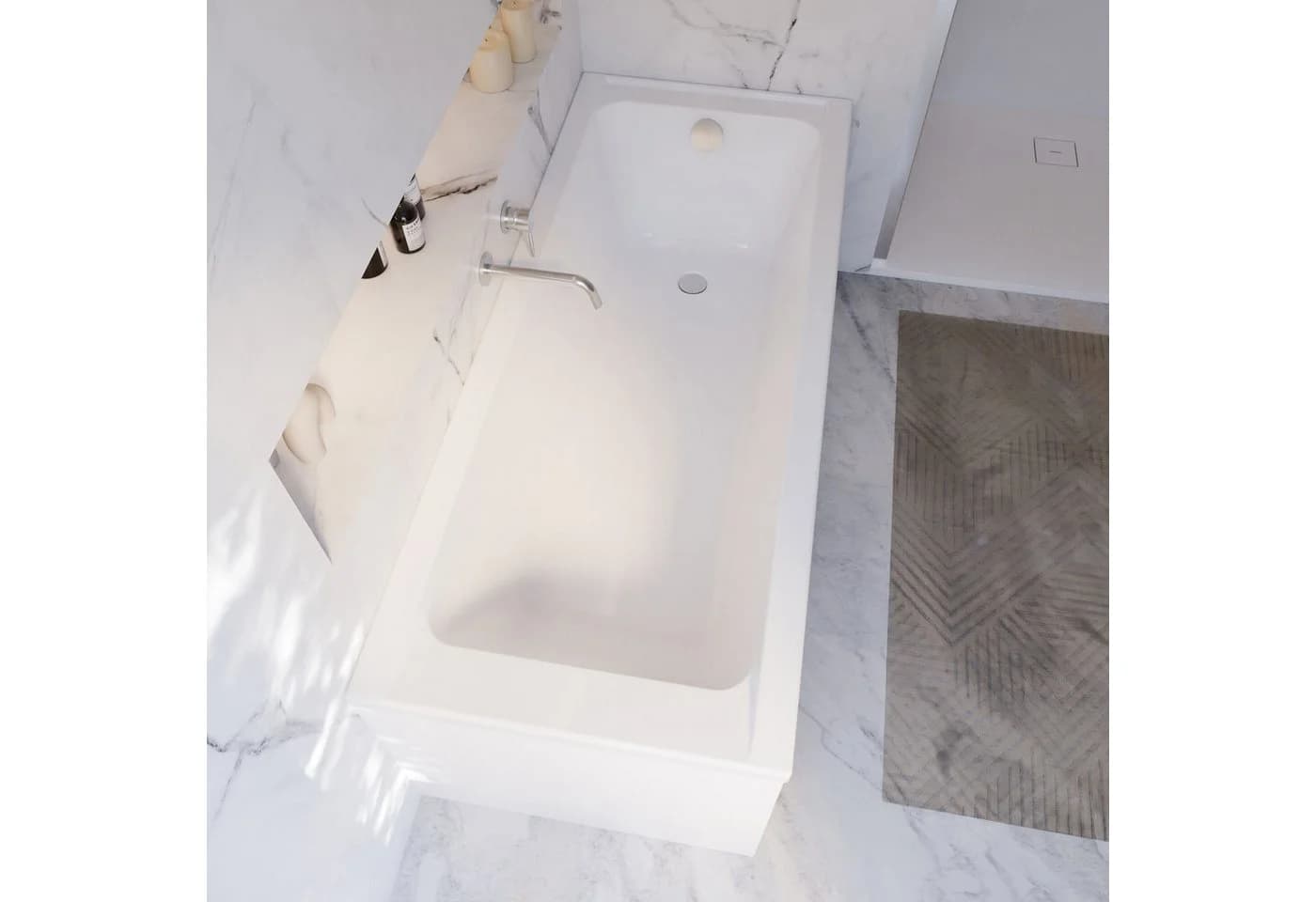 Schulte Badewanne Como Körperform Sanitäracryl Weiß - Bild 4