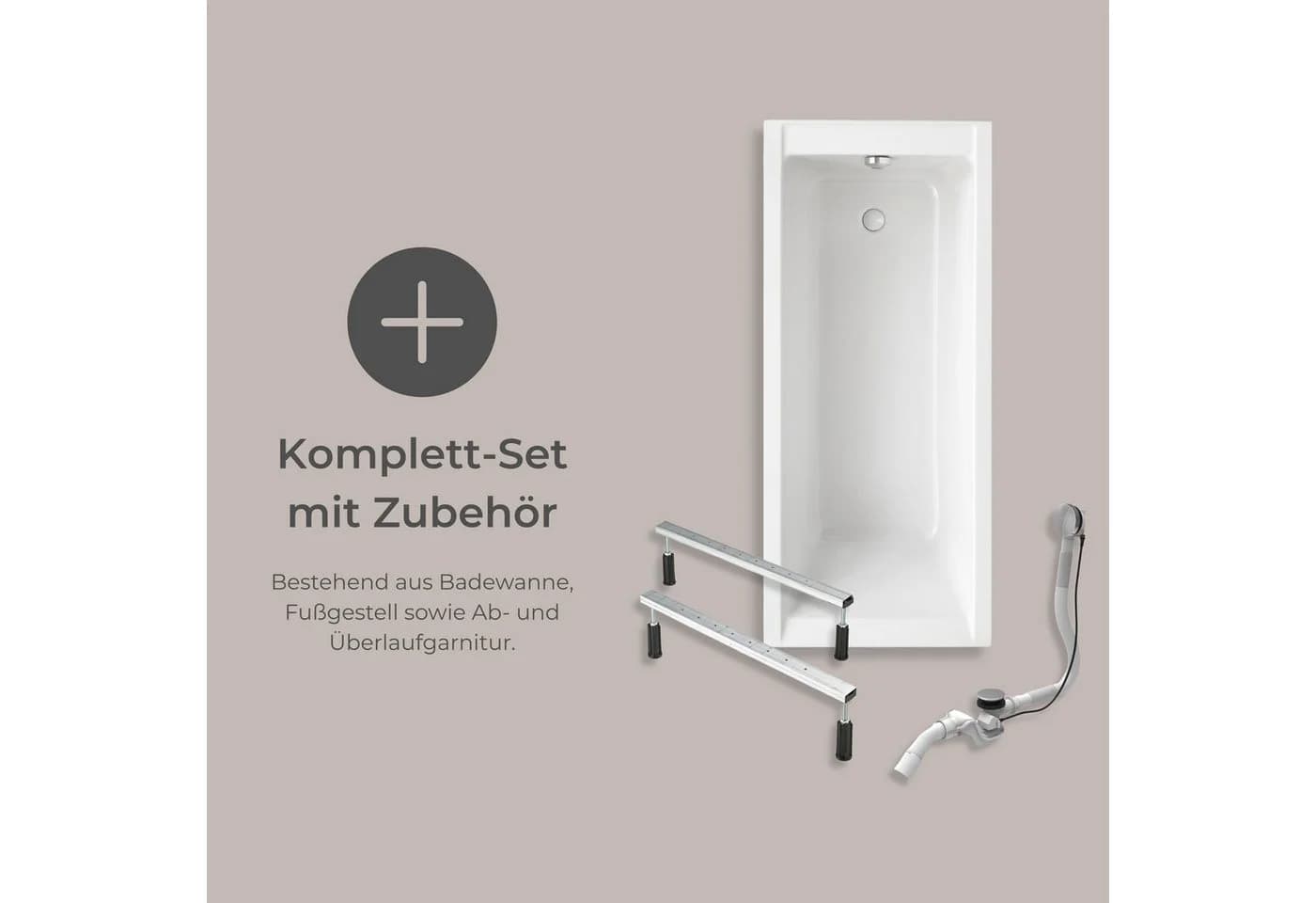 Schulte Badewanne Como Körperform Sanitäracryl Weiß - Bild 5