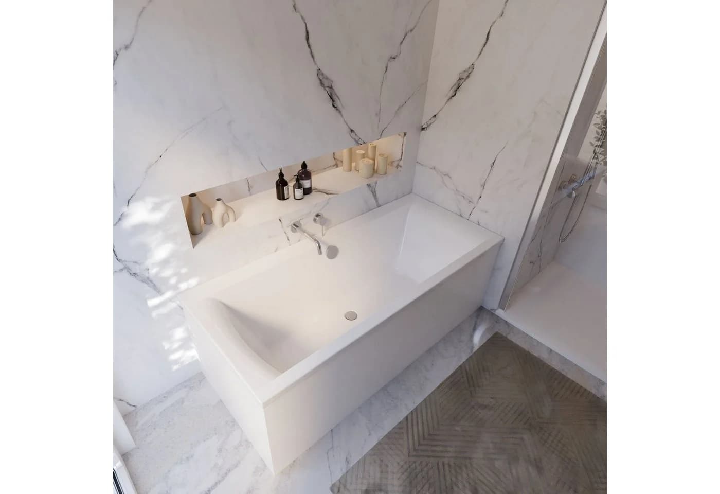 Schulte Badewanne Onda Weiß Sanitäracryl Komplett-Set - Bild 3