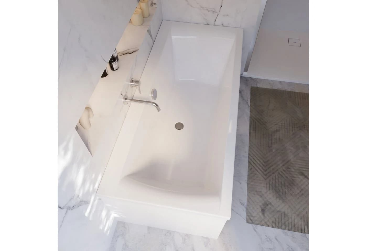 Schulte Badewanne Onda Weiß Sanitäracryl Komplett-Set - Bild 4
