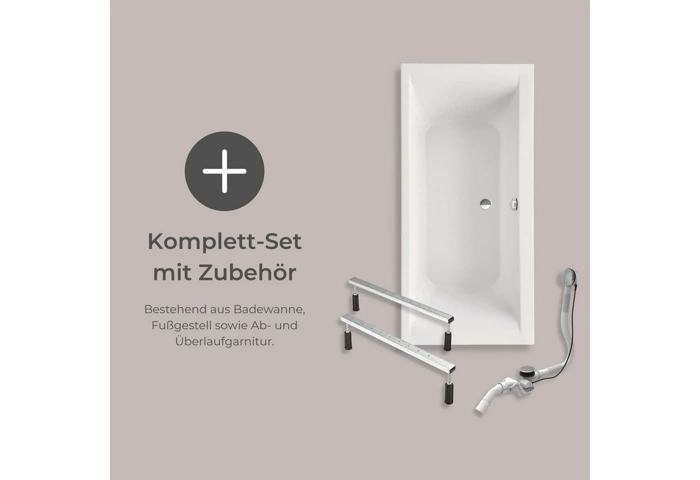 Schulte Badewanne Onda Weiß Sanitäracryl Komplett-Set - Bild 5