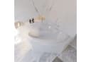 Moderne Eckbadewanne aus Sanitäracryl in Weiß Bild 3