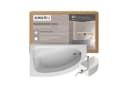 Schulte Badewanne Baia asymmetrisch Sanitäracryl Weiß Bild 2