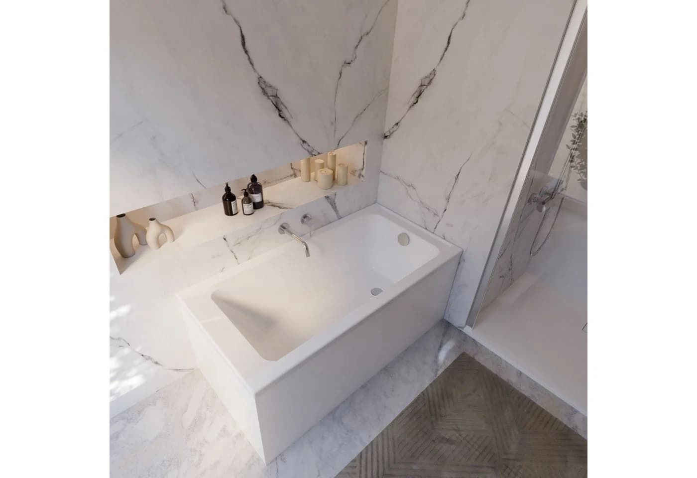Schulte Badewanne Como Sanitäracryl Weiß Komplett-Set - Bild 3