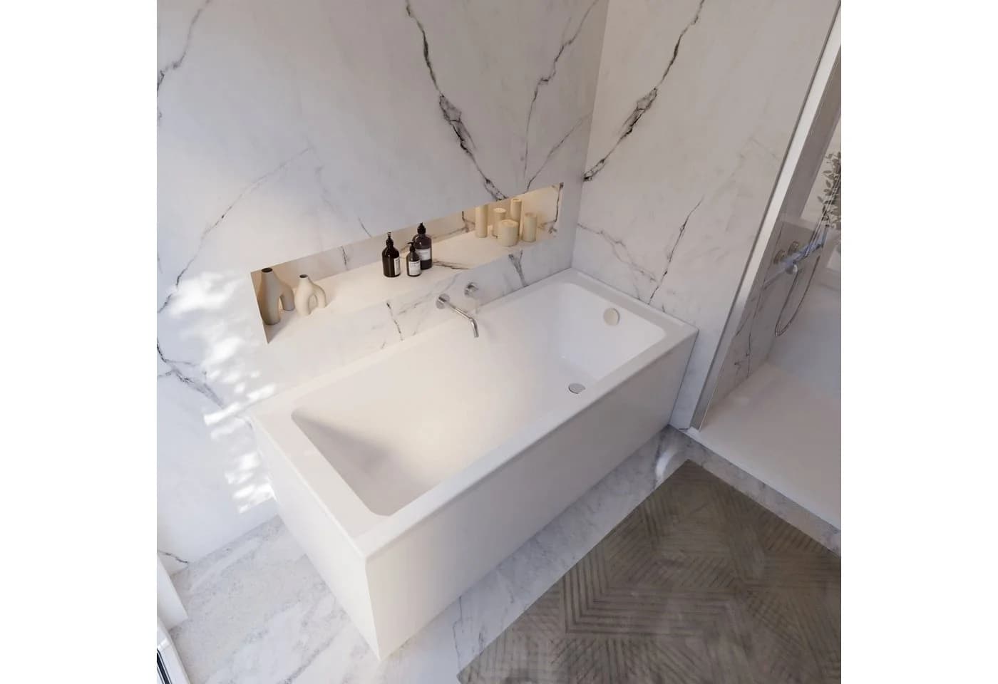 Schulte Badewanne Como Körperform Sanitäracryl Weiß - Bild 3