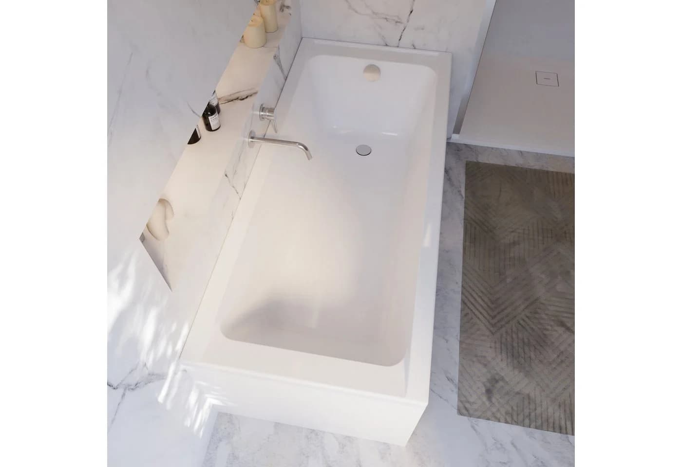 Schulte Badewanne Como Körperform Sanitäracryl Weiß - Bild 4