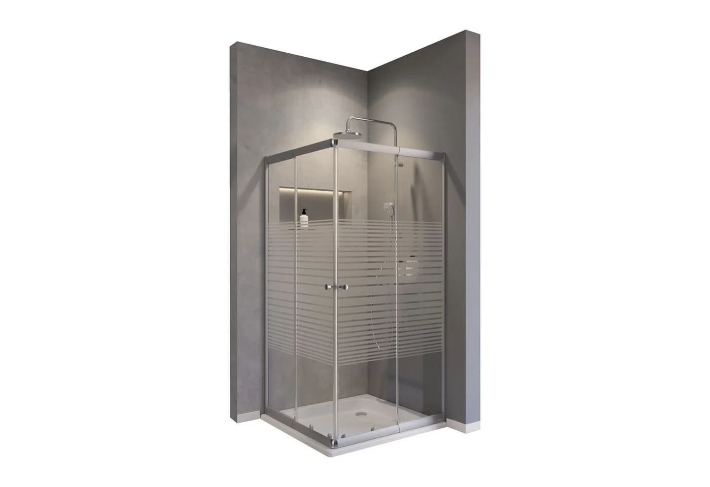Schulte Eckdusche Sunny Silber Modern 175 cm Höhe - Bild 2
