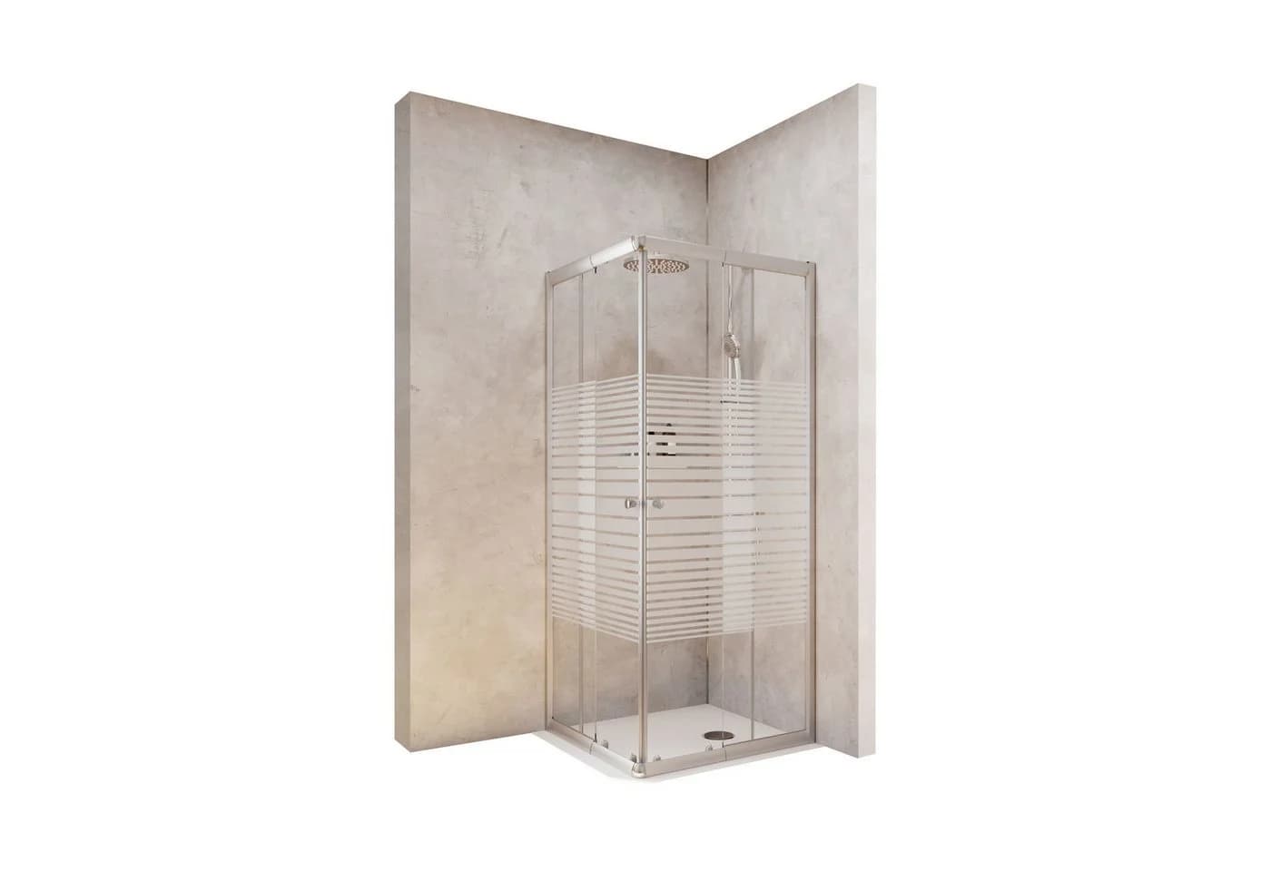 Schulte Eckdusche Corner 4 mm Sicherheitsglas Streifen Design - Bild 2