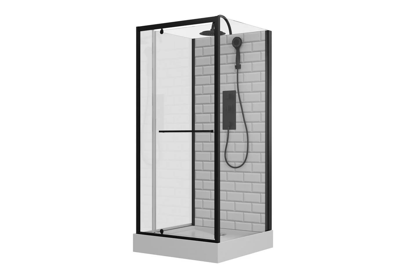 Schulte Komplettdusche Jersey 90x90 cm mit Sicherheitsglas und Duschsäule - Bild 2