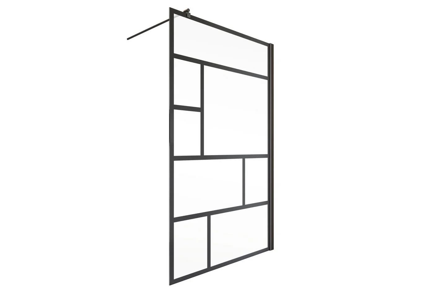 Schulte Walk-in-Dusche Alexa Style 2.0 Duschwand Schwarz