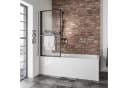 Schulte Badewannenfaltwand Black Style Sicherheitsglas Schwarz Bild 1