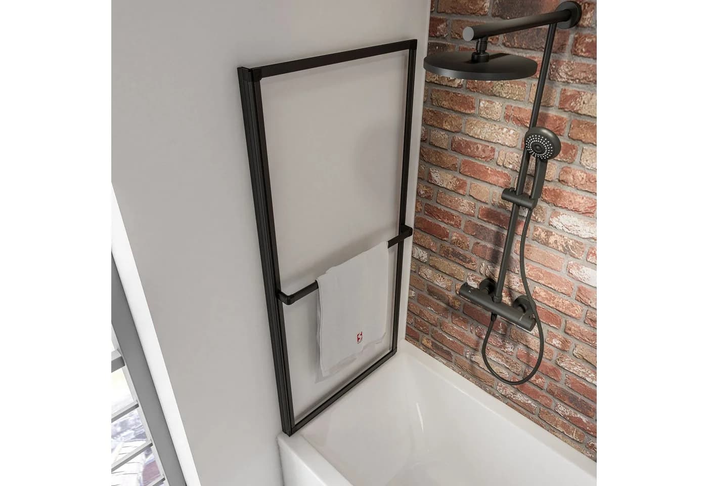 Schulte Badewannenfaltwand Black Style Sicherheitsglas Schwarz - Bild 4