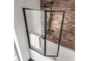 Schulte Badewannenfaltwand Black Style 2-tlg. Schwarz Glas Bild 5