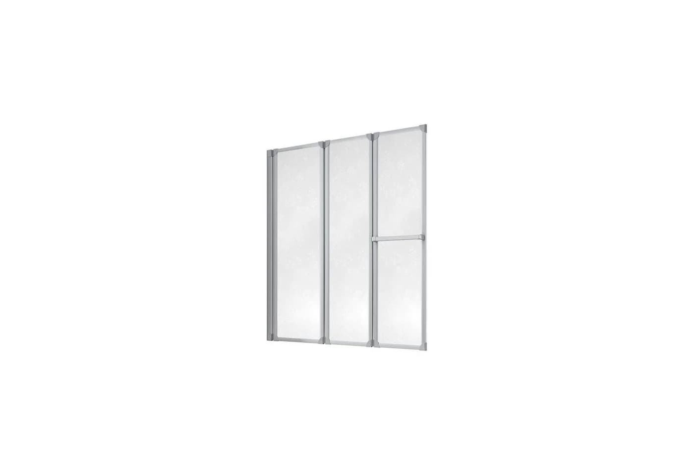 Schulte Badewannenfaltwand Komfort 3-tlg. Kunstglas Alu-Natur